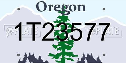 1T23577 Oregon License Plate