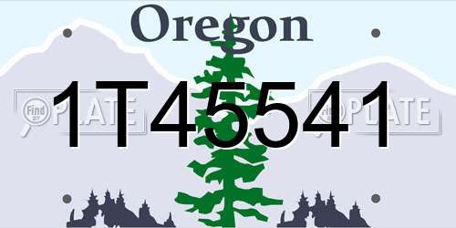 1T45541 Oregon License Plate