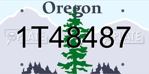 1T48487 Oregon License Plate