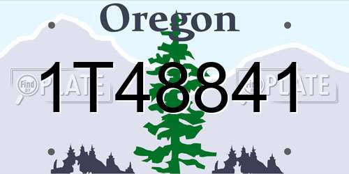 1T48841 Oregon License Plate