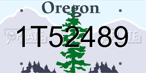 1T52489 Oregon License Plate