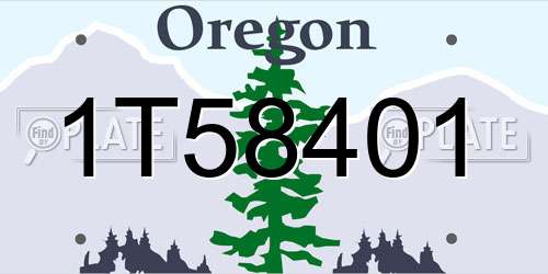 1T58401 Oregon License Plate
