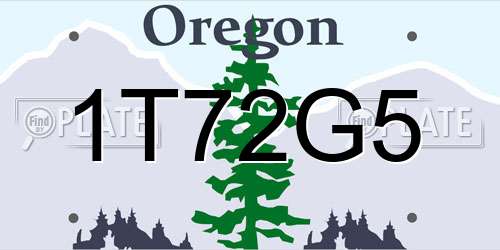 1T72G5 Oregon License Plate