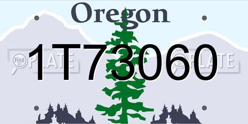 1T73060 Oregon License Plate