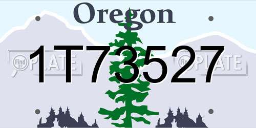 1T73527 Oregon License Plate