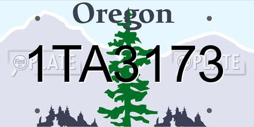 1TA3173 Oregon License Plate