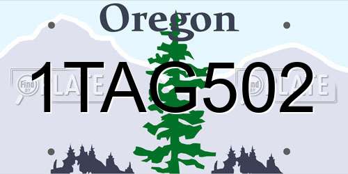1TAG502 Oregon License Plate
