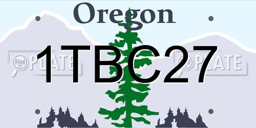 1TBC27 Oregon License Plate