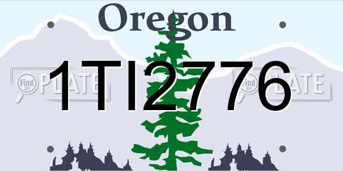 1TI2776 Oregon License Plate