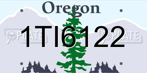 1TI6122 Oregon License Plate
