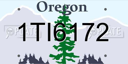 1TI6172 Oregon License Plate