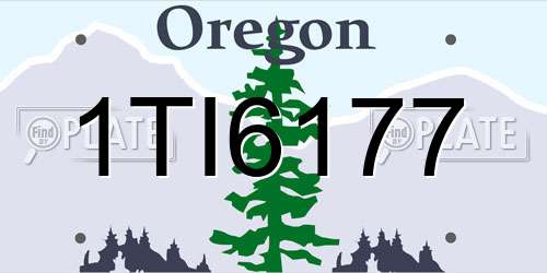 1TI6177 Oregon License Plate