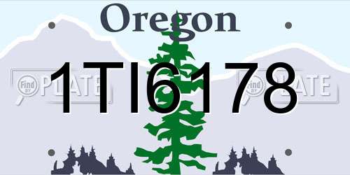 1TI6178 Oregon License Plate