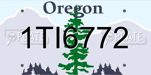 1TI6772 Oregon License Plate