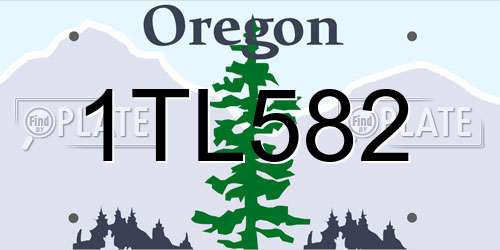 1TL582 Oregon License Plate