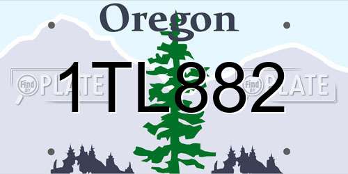1TL882 Oregon License Plate