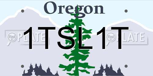 1TSL1T Oregon License Plate