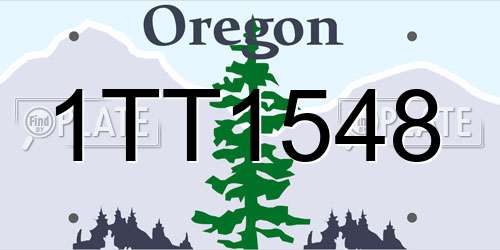 1TT1548 Oregon License Plate