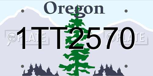 1TT2570 Oregon License Plate