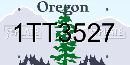 1TT3527 Oregon License Plate