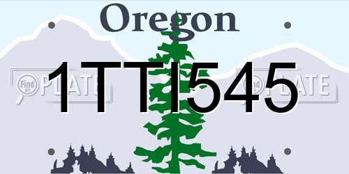 1TTI545 Oregon License Plate