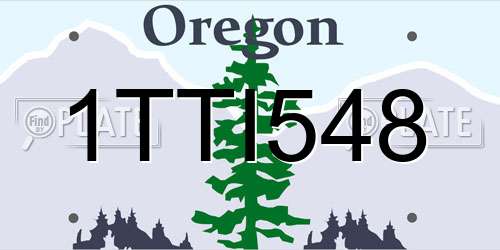 1TTI548 Oregon License Plate