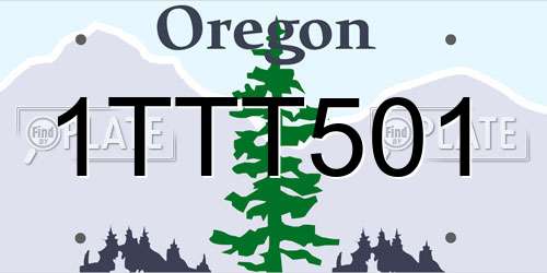 1TTT501 Oregon License Plate