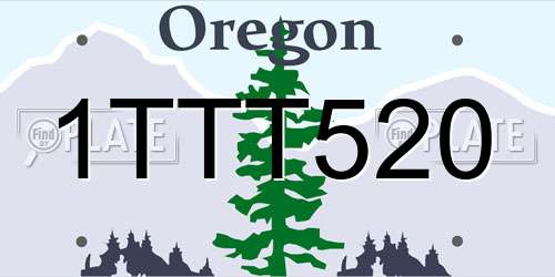 1TTT520 Oregon License Plate