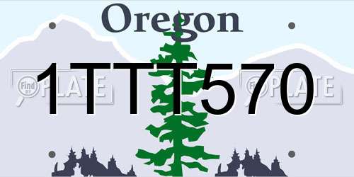 1TTT570 Oregon License Plate