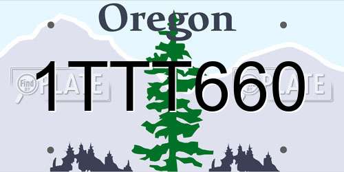 1TTT660 Oregon License Plate
