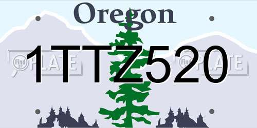 1TTZ520 Oregon License Plate
