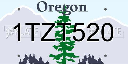 1TZT520 Oregon License Plate