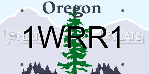 1WRR1 Oregon License Plate