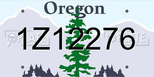 1Z12276 Oregon License Plate