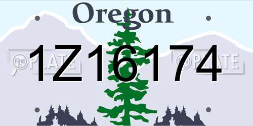 1Z16174 Oregon License Plate