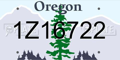 1Z16722 Oregon License Plate
