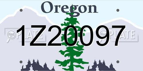 1Z20097 Oregon License Plate