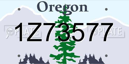 1Z73577 Oregon License Plate