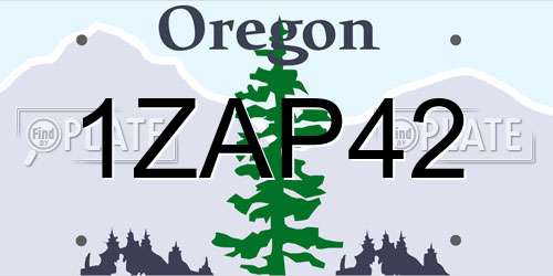 1ZAP42 Oregon License Plate