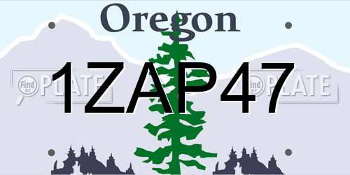 1ZAP47 Oregon License Plate