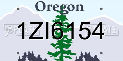 1ZI6154 Oregon License Plate