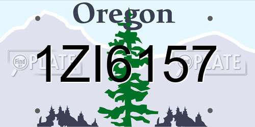 1ZI6157 Oregon License Plate