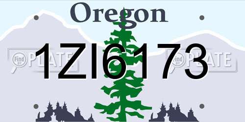 1ZI6173 Oregon License Plate