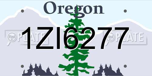 1ZI6277 Oregon License Plate