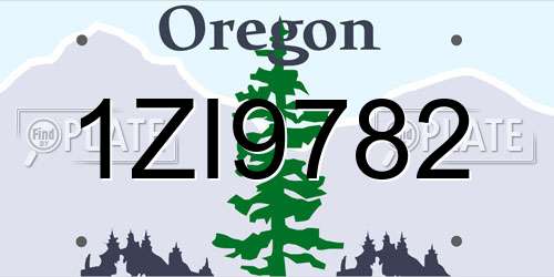 1ZI9782 Oregon License Plate