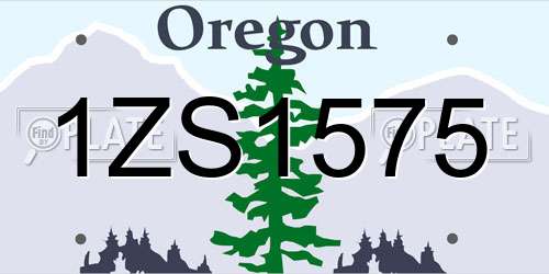 1ZS1575 Oregon License Plate
