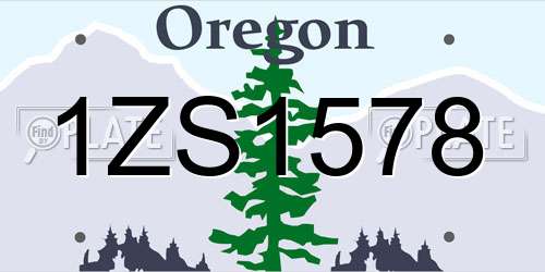 1ZS1578 Oregon License Plate
