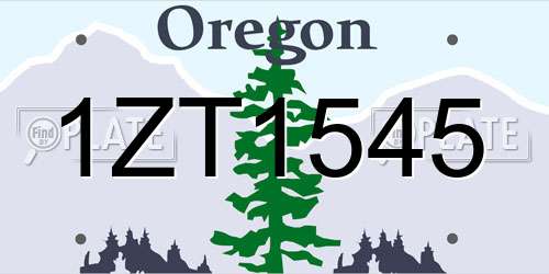 1ZT1545 Oregon License Plate