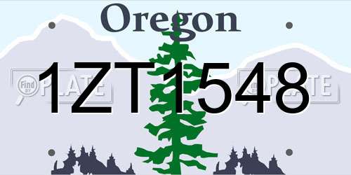 1ZT1548 Oregon License Plate