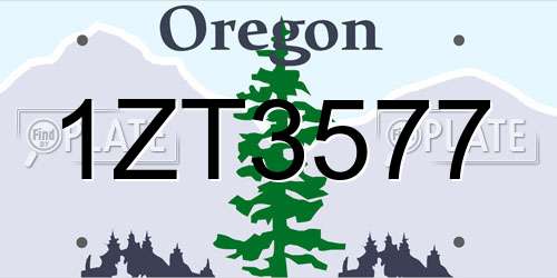 1ZT3577 Oregon License Plate
